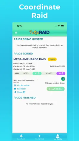 Game screenshot PoGO RAID - Join Remote Raids hack