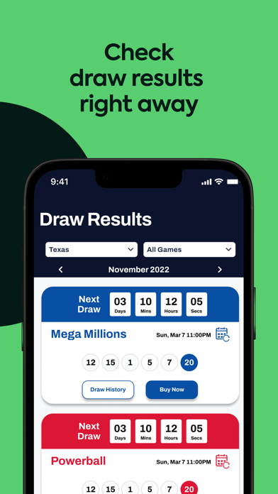 Jackpot Lottery App Screenshot