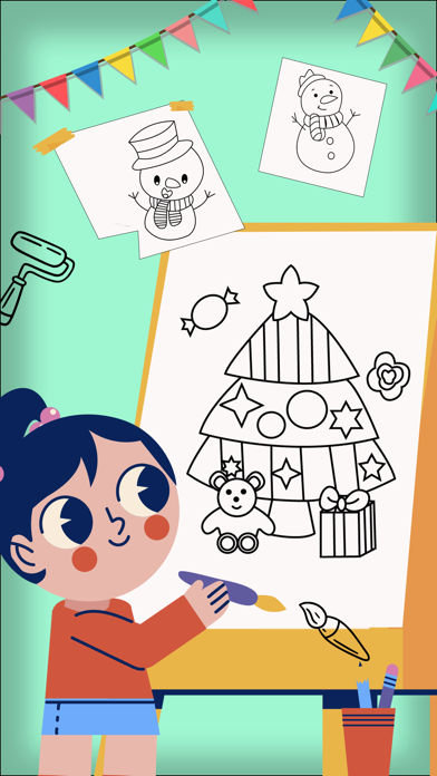 Christmas Coloring Book Game . Screenshot