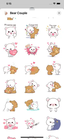 Game screenshot Bear Couple Love Cute Sticker hack