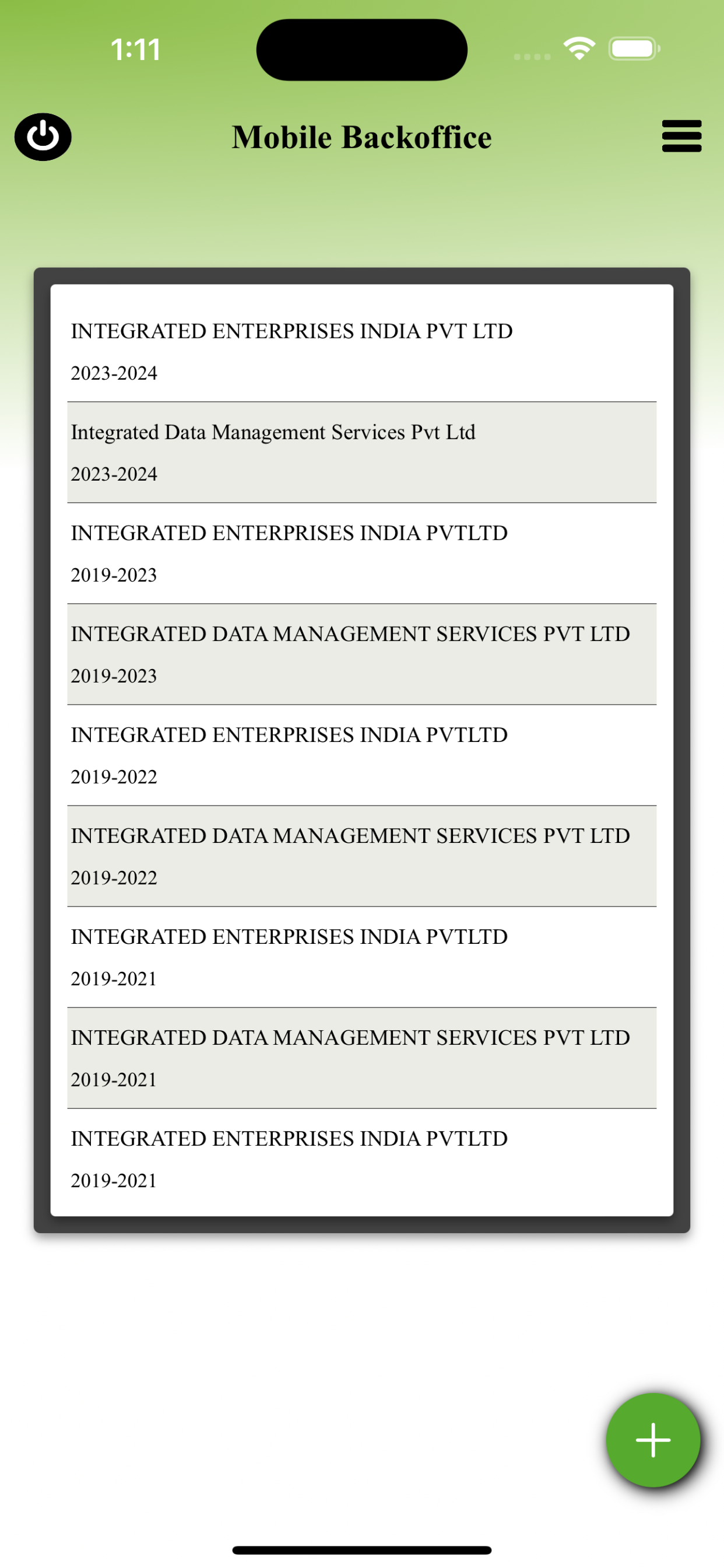 iInvest LDBACKOFFICE