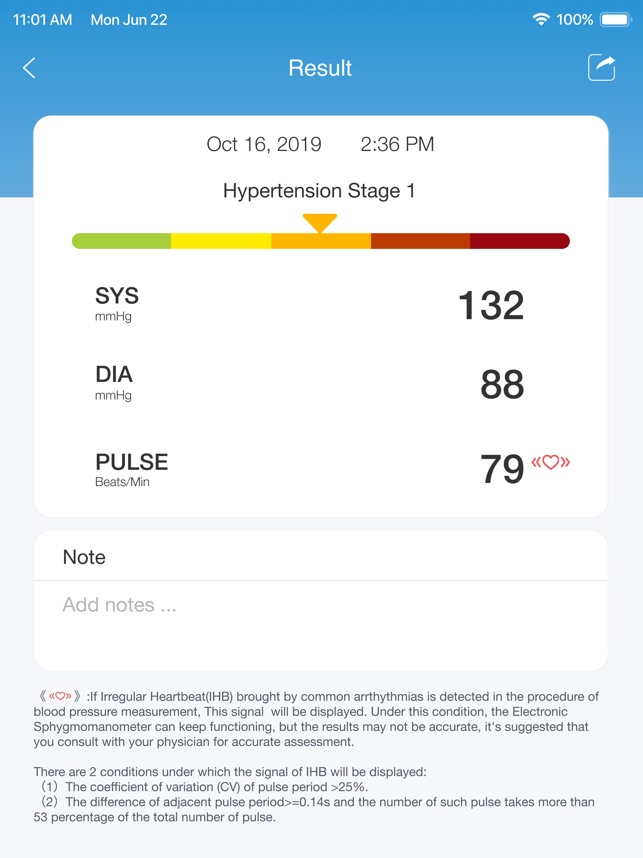 iHealth's Smart Upper Arm Blood Pressure Monitor logs to Apple