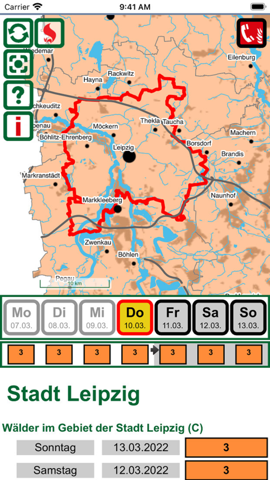 #3. Waldbrandgefahr Sachsen (iOS) 由: Mitteldeutsche Agentur für Informationsservice