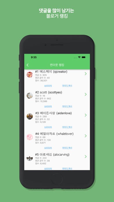 찐이웃 - AI 글쓰기, 댓글 통계 Screenshot