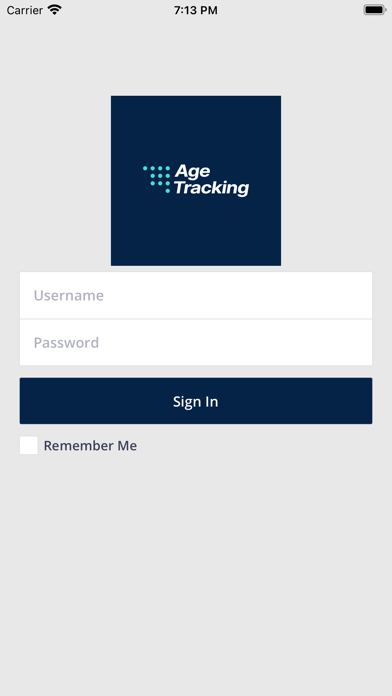 Screenshot 1 of AGE Tracking App