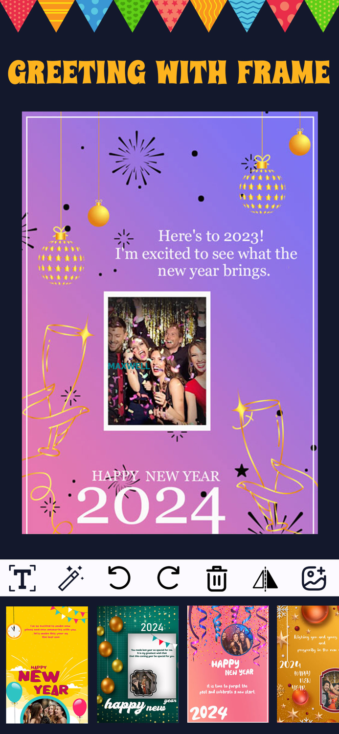 New year Frames Greeting cards