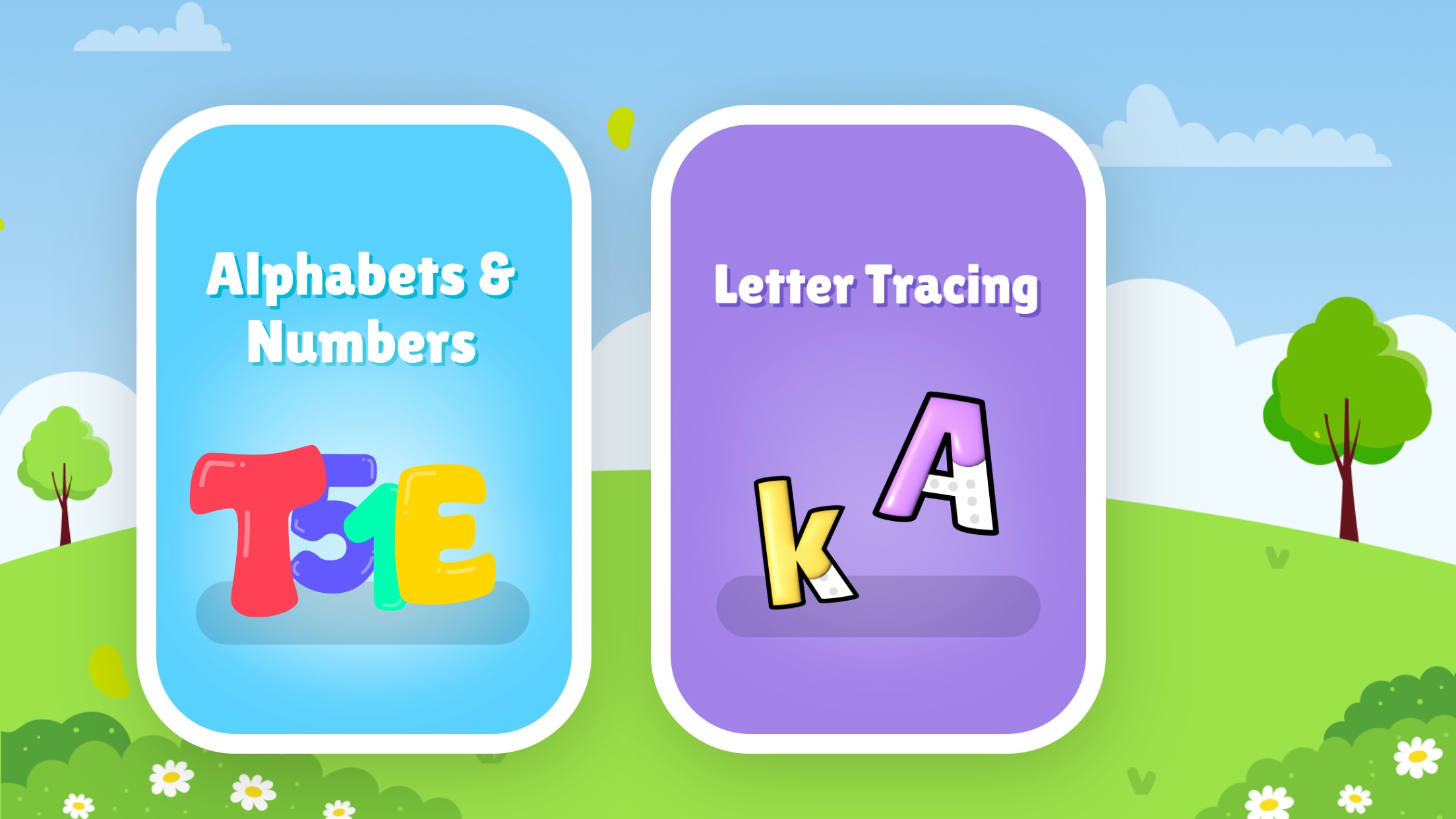 Screenshot do app ABC Alphabet Letters Tracing