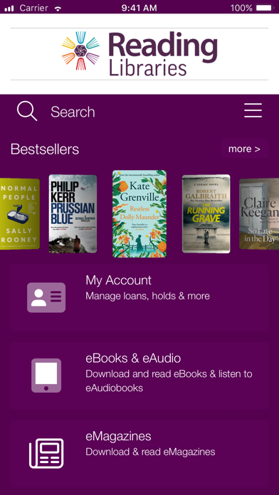 Reading Libraries Screenshot