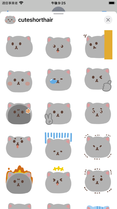 Screenshot #1 pour cute shorthair sticker