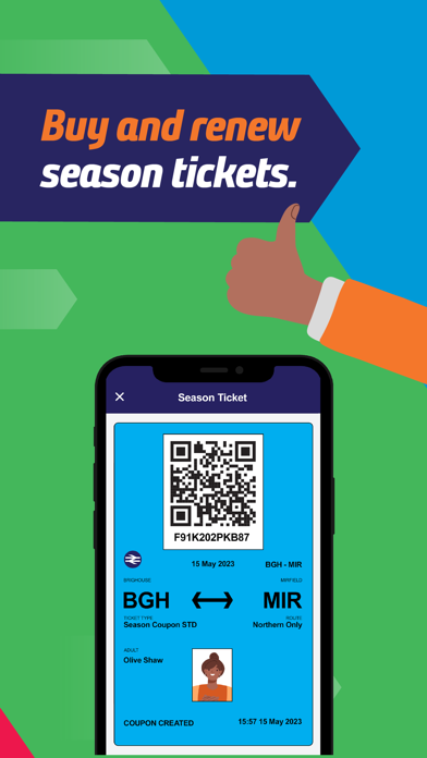 Northern train tickets & times Screenshot