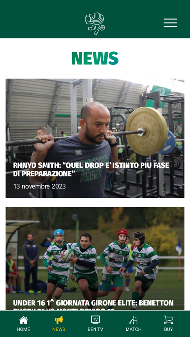 Benetton Rugby Official App Screenshot