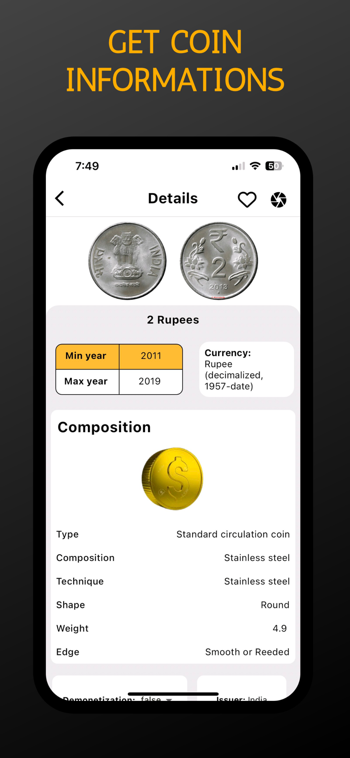 Coin Identifier - Scan Value
