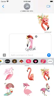 flamingo tropical stickers iphone screenshot 2