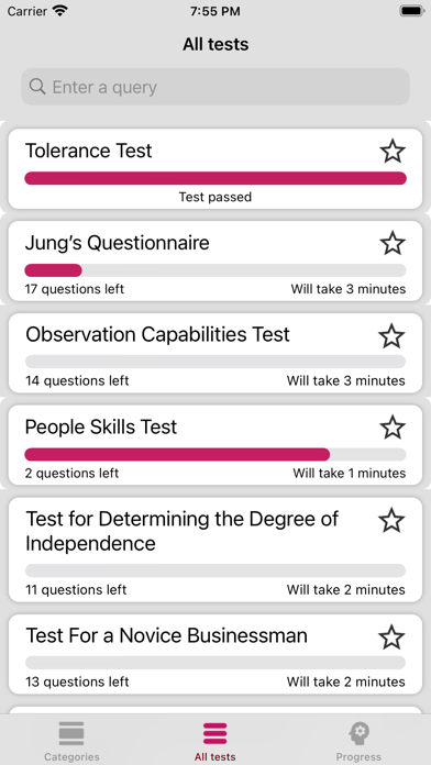 40+ Psychological Tests Screenshot