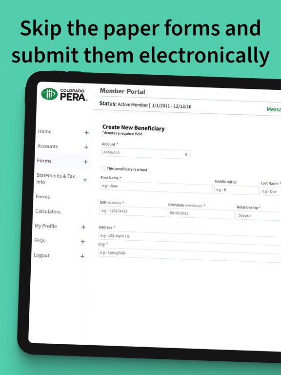 Colorado PERA iPad screenshot 3 - Finance app