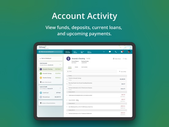 Pathways Financial CU iPad screenshot 5 - Finance app