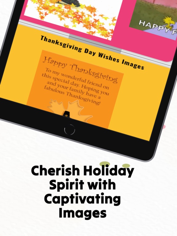 Happy Thanksgiving Day Gif SMS iPad screenshot 4 - Entertainment app