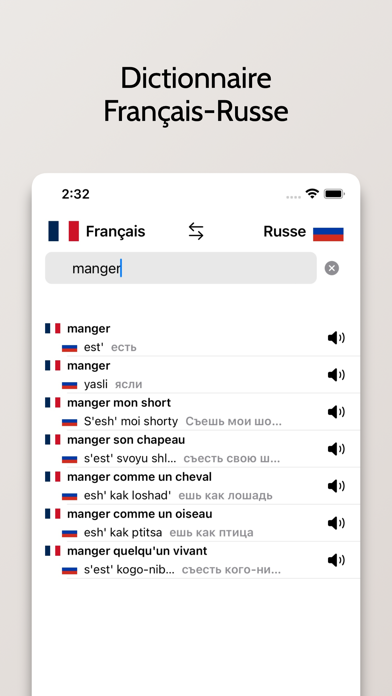 Screenshot #1 pour Dictionnaire Russe-Français