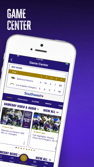 Baltimore Ravens Mobile Screenshot