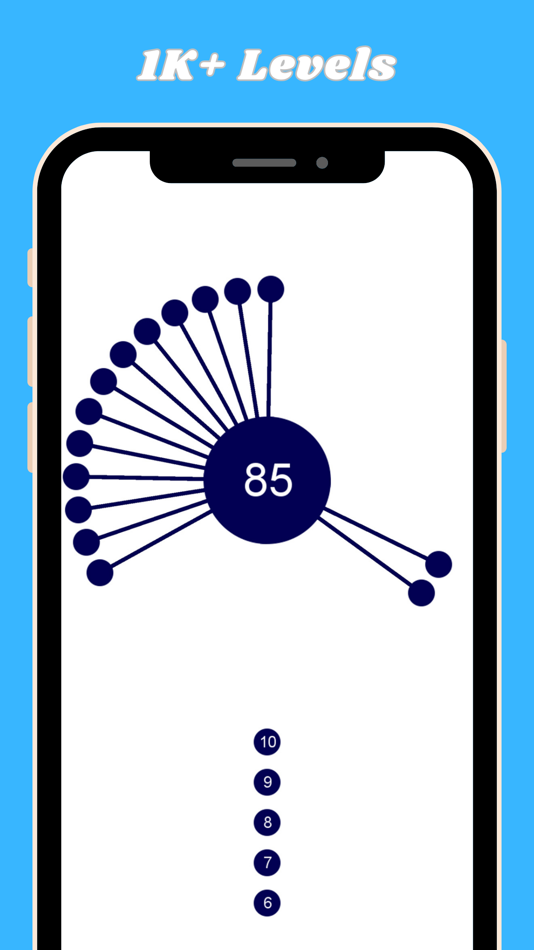#1. aa crazy: stack & merged dots (iOS) Podle: Tinh Nguyen