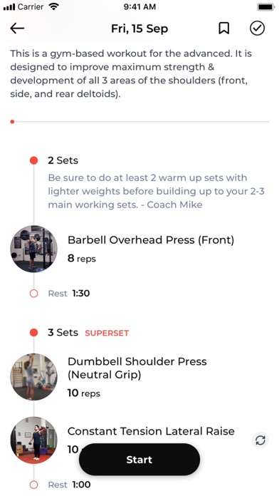 MikeFit Training Club Screenshot