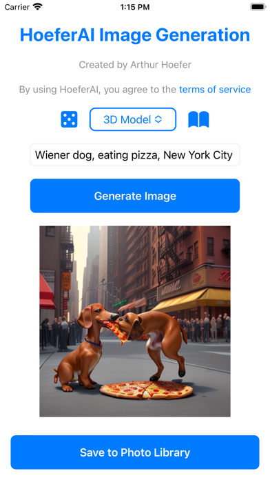HoeferAI Image Generation Screenshot