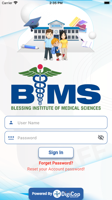 BIMS Student App Screenshot