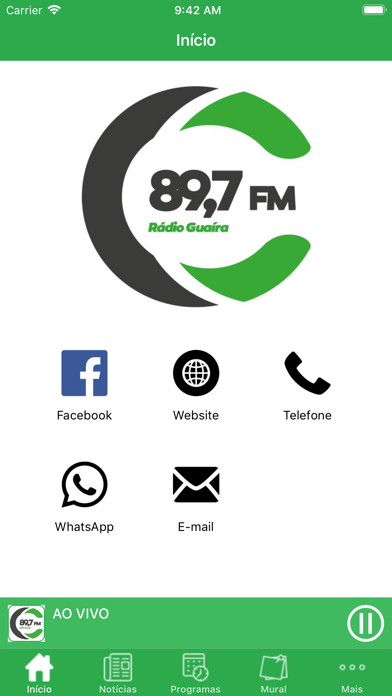 Rádio Guaíra 89,7 FM Screenshot