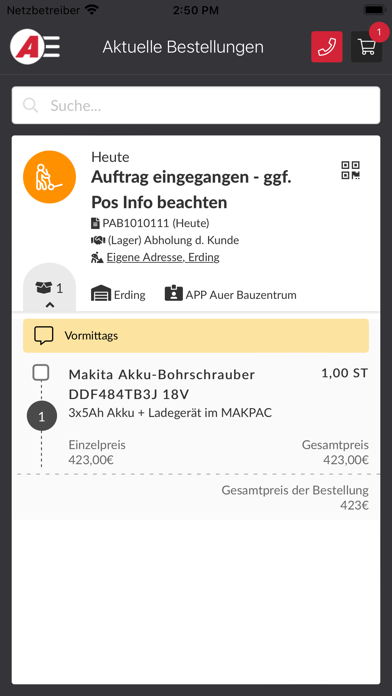 AUER Bauzentrum Screenshot