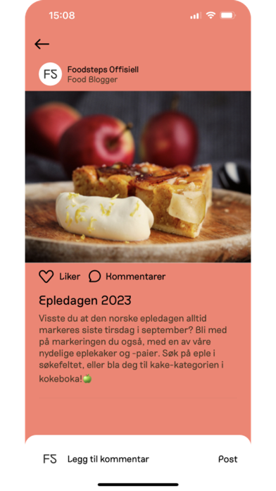 Foodsteps: Oppskrifter Screenshot