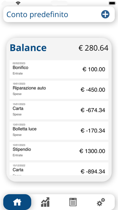 Bilancio Famigliare Screenshot