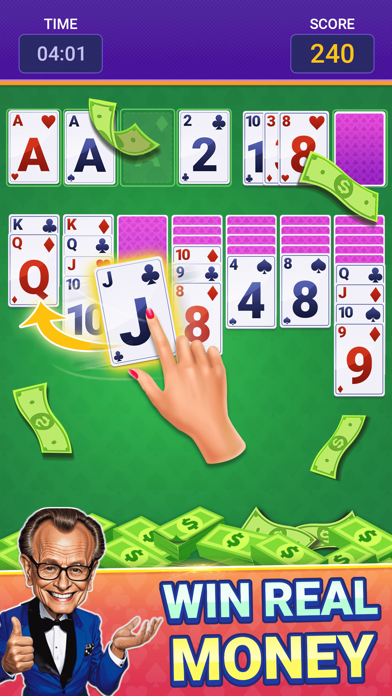 Larry King Solitaire: Win Cash Screenshot