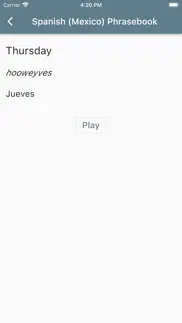 spanish (mexico) phrasebook iphone screenshot 3