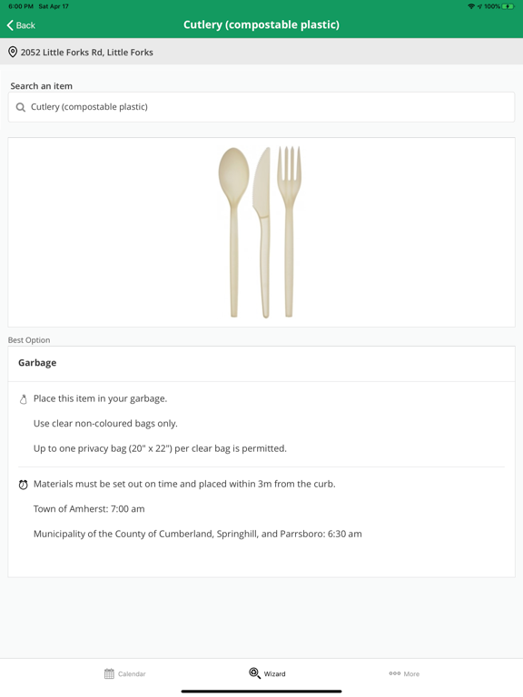Cumberland County Solid Waste iPad screenshot 5 - Reference app