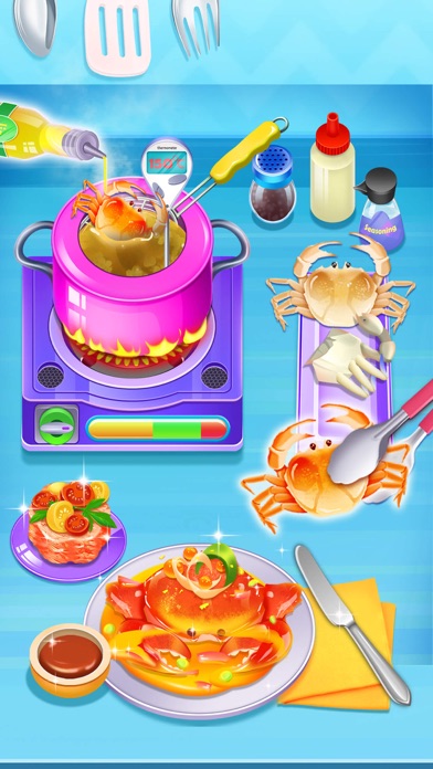 Cooking Delicious crab game Screenshot