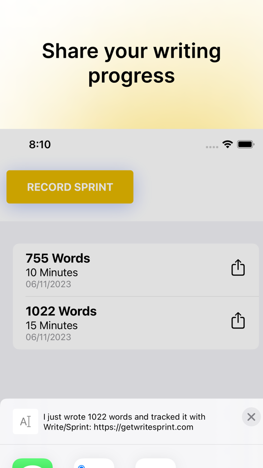 #4. Write/Sprint (iOS) 由: Justin Hunter