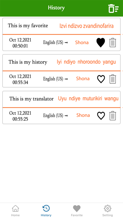 English To Shona Translation Screenshot