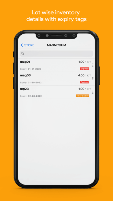 CrelioHealth Inventory Screenshot
