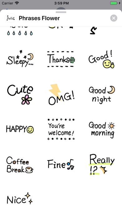 Screenshot #3 pour Quick phrases - stickers emoji