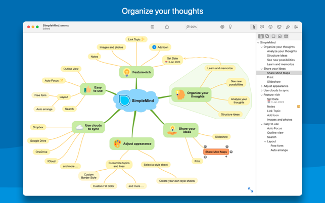 ‎SimpleMind − Mind-Mapping-Screenshot