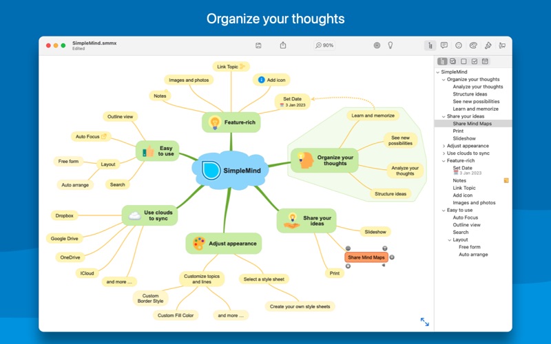 SimpleMind − Mind Mapping Screenshot