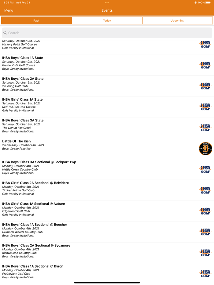 IHSA Golf