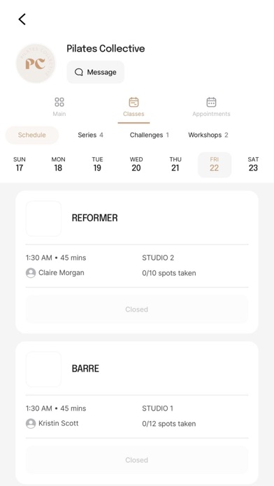 Pilates Collective Screenshot