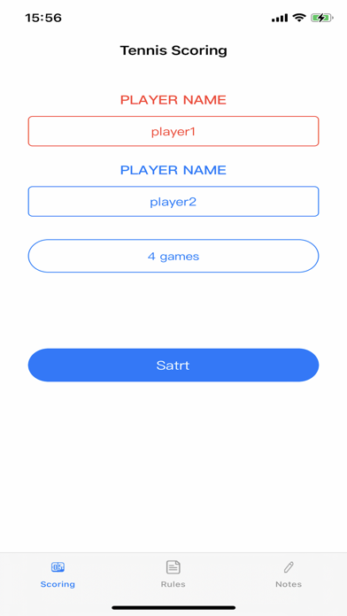TennisScoringRules Screenshot