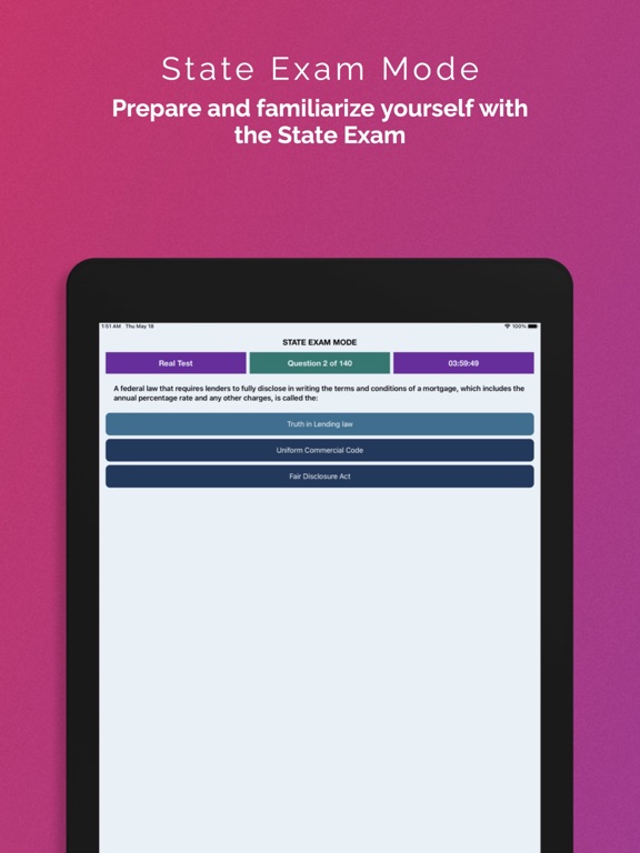 Alabama Real Estate Test iPad screenshot