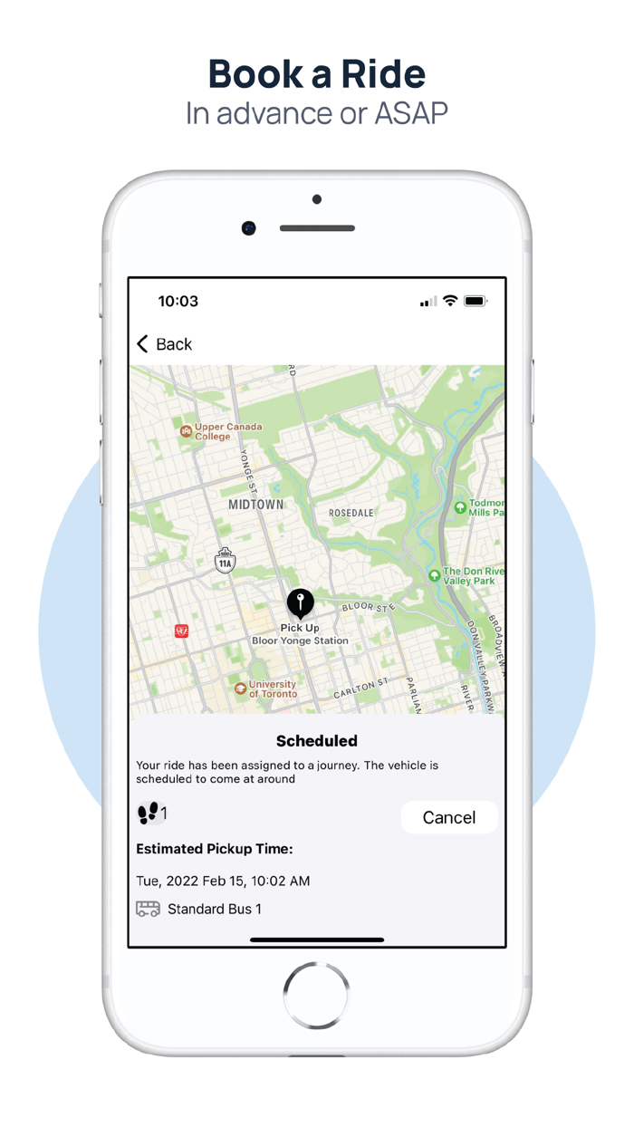On Demand Transit Rider App