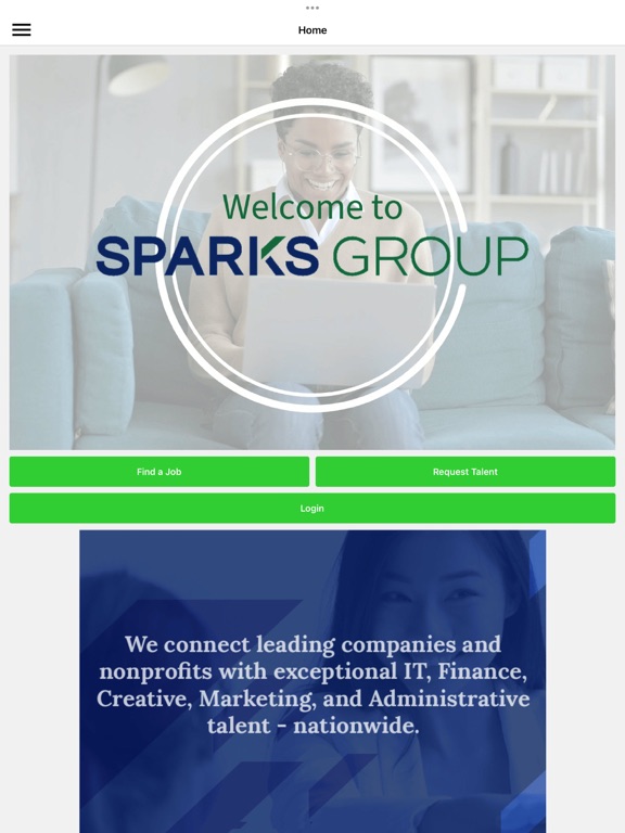 Sparks Group: Jobs & Staffing iPad screenshot 1 - Business app