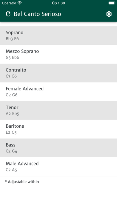 Bel Canto Serioso Screenshot