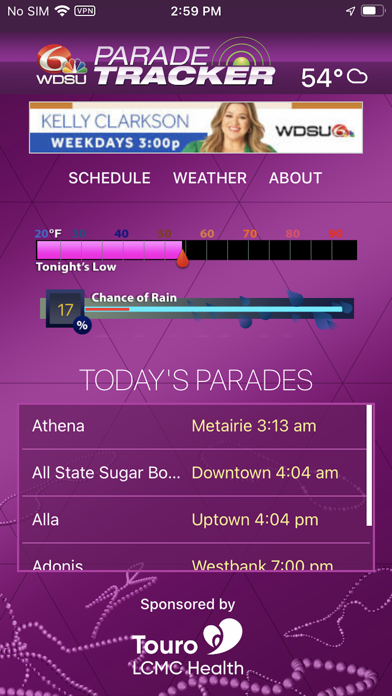 WDSU Parade Tracker Screenshot
