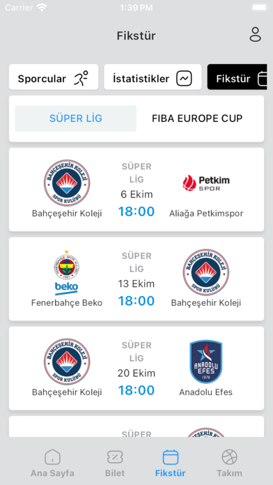 BK Basketbol Screenshot
